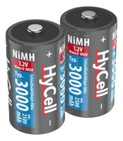 NiMH Akku Mono D Typ Typ 3000 (min. 2500 mAh) 2er Blister - Mono D Akku 3000 mAh