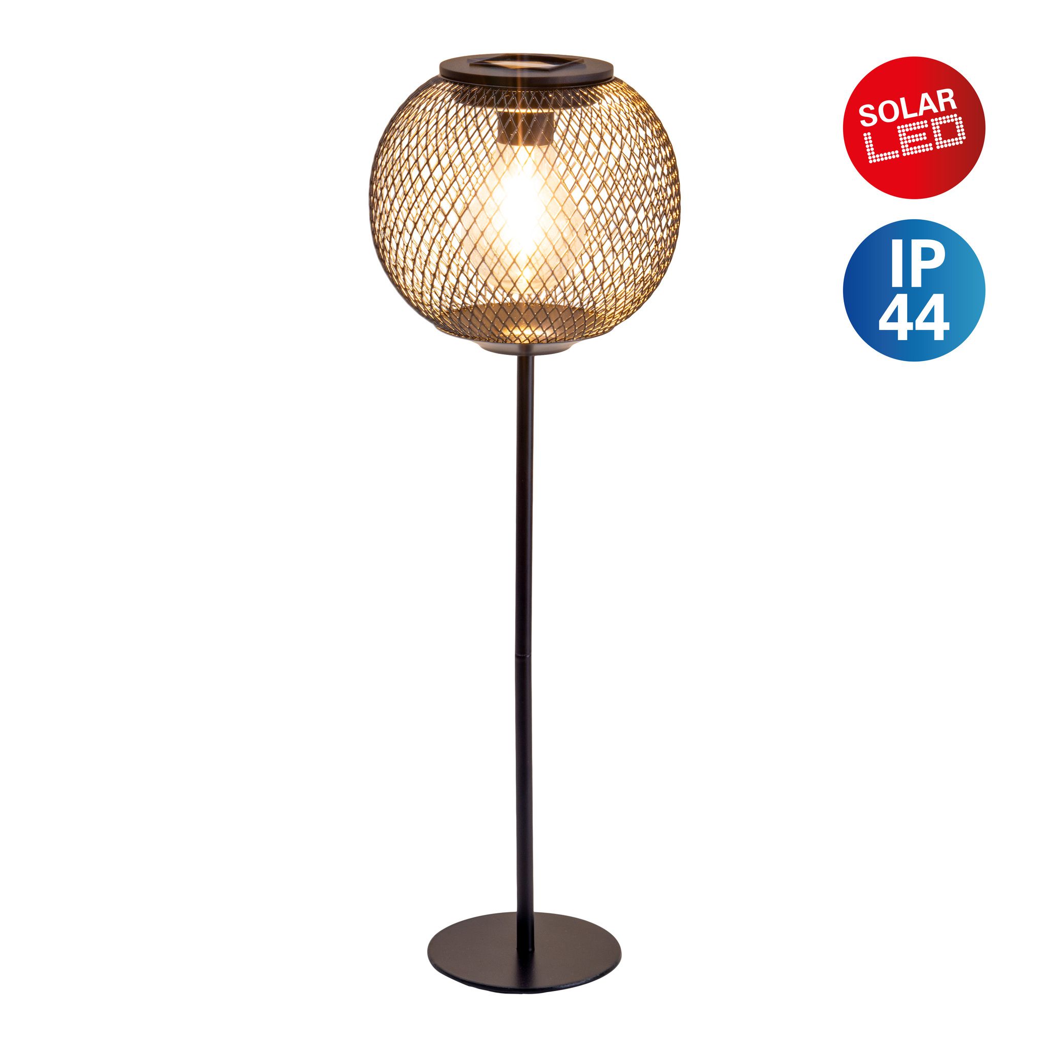 LED Solarleuchte GELI H: 46.5 cm - IP44, 0.5W, Warmweiss