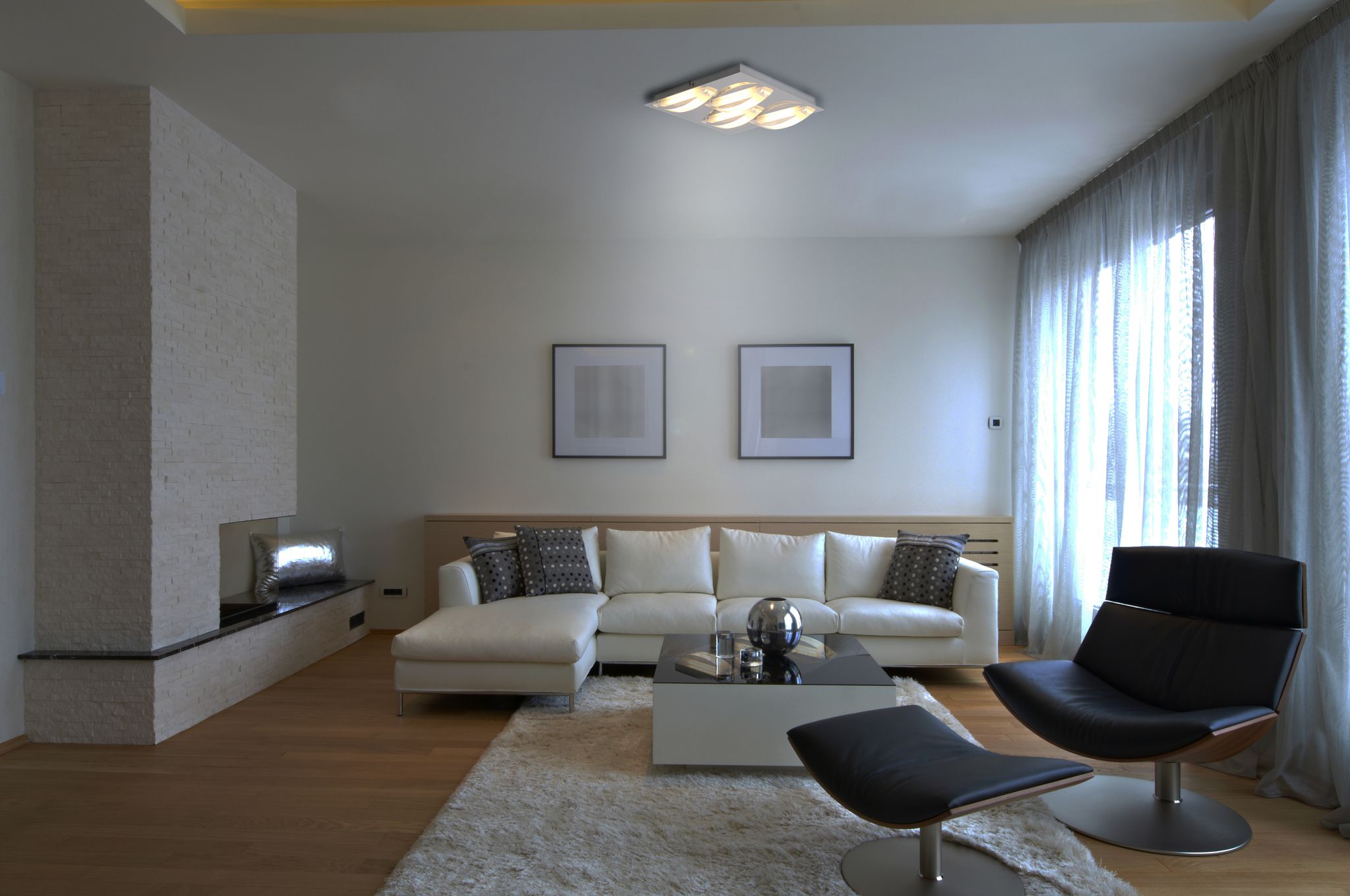 LED Deckenleuchte Chur - LED fest verbaut, 3000K, warmweiss