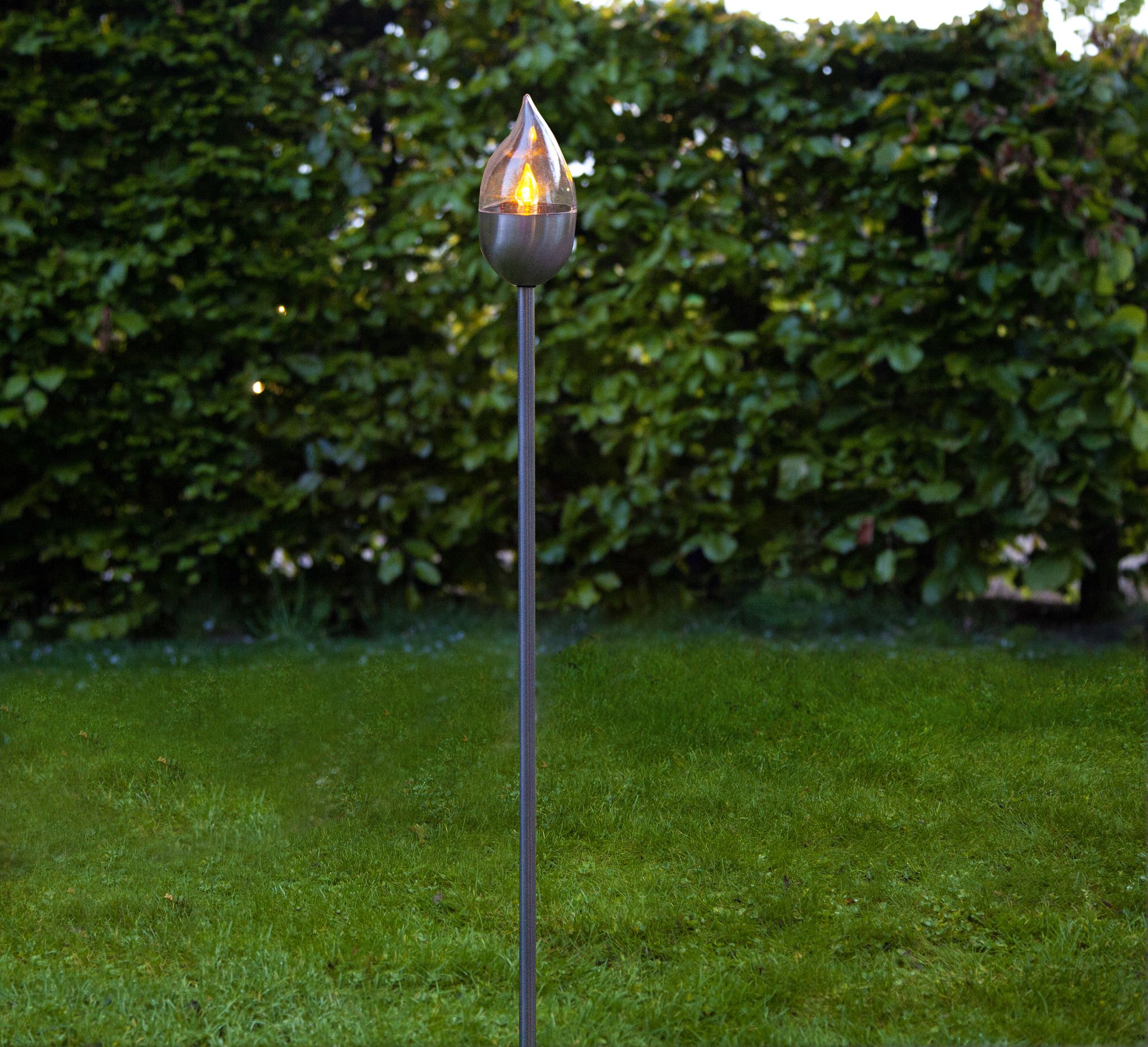 Solar Leuchte Olympos - Rostfreier Stahl, Lichtfarbe Gelb