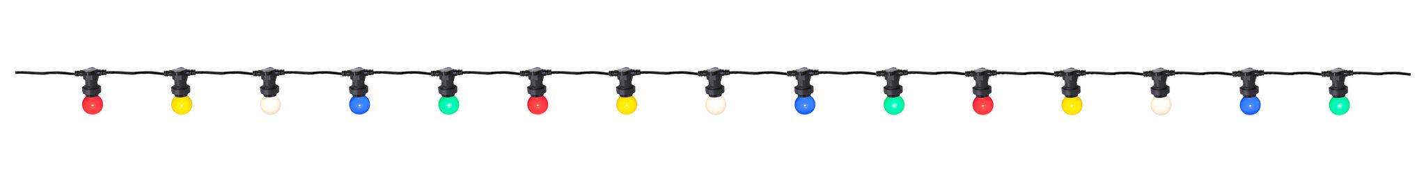 LED Party-Deco Illuminationskette, 15m - IP44, Multicolor, 15 Led's, 1500cm