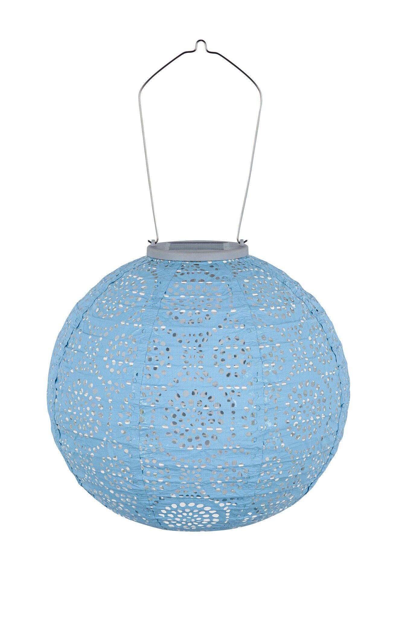 Solar Laterne Tyvek Blau ø25cm - Warmweiss, LED, IP44, 1800K, , VE 20