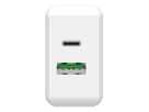 Home Charger HC218PD weiss - USB-Ladegerät Home Charger HC218PD weiß / 3 A / 20 W / 2 Port USB-C/A