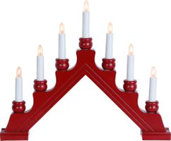 Kerzenleuchter Karin - IP20, Rot, Warmweiss