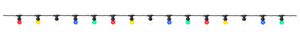 LED Party-Deco Illuminationskette, 15m - IP44, Multicolor, 15 Led's, 1500cm