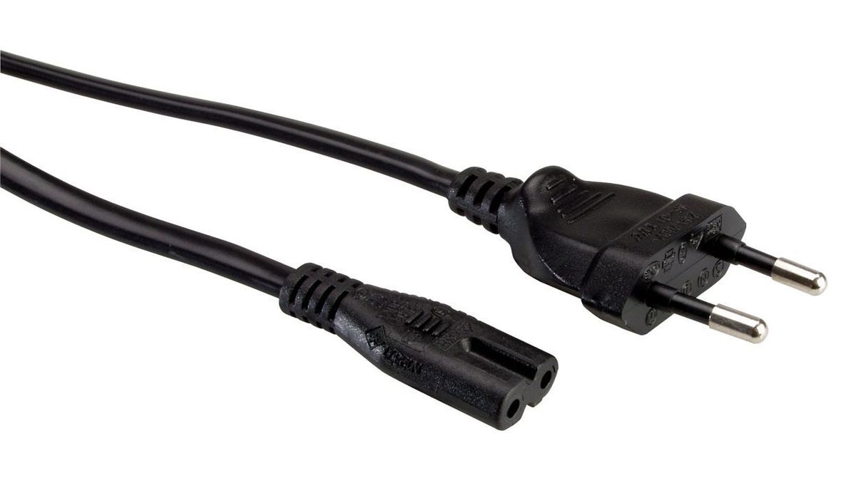 Câble d'alimentation du dispositif 1.8m - 3m, T11 - C7, schwarz, H05VV-F 2G0.75mm2