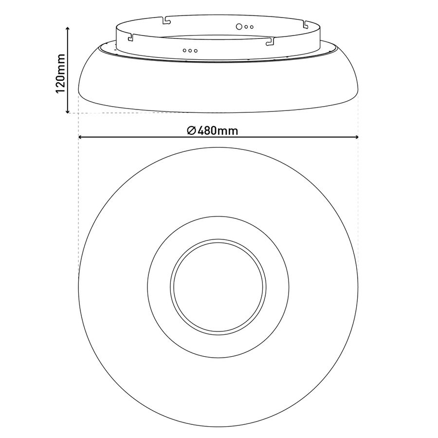 LED Deckenleuchte KARIM CCT-Funktion weiß Ø: 48 cm - LED-Modul, IP20, 230V