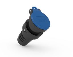 Kupplung T23 IP55 schwarz - Kupplung Typ 23, L+N+PE, 16 A, 250 V, IP55