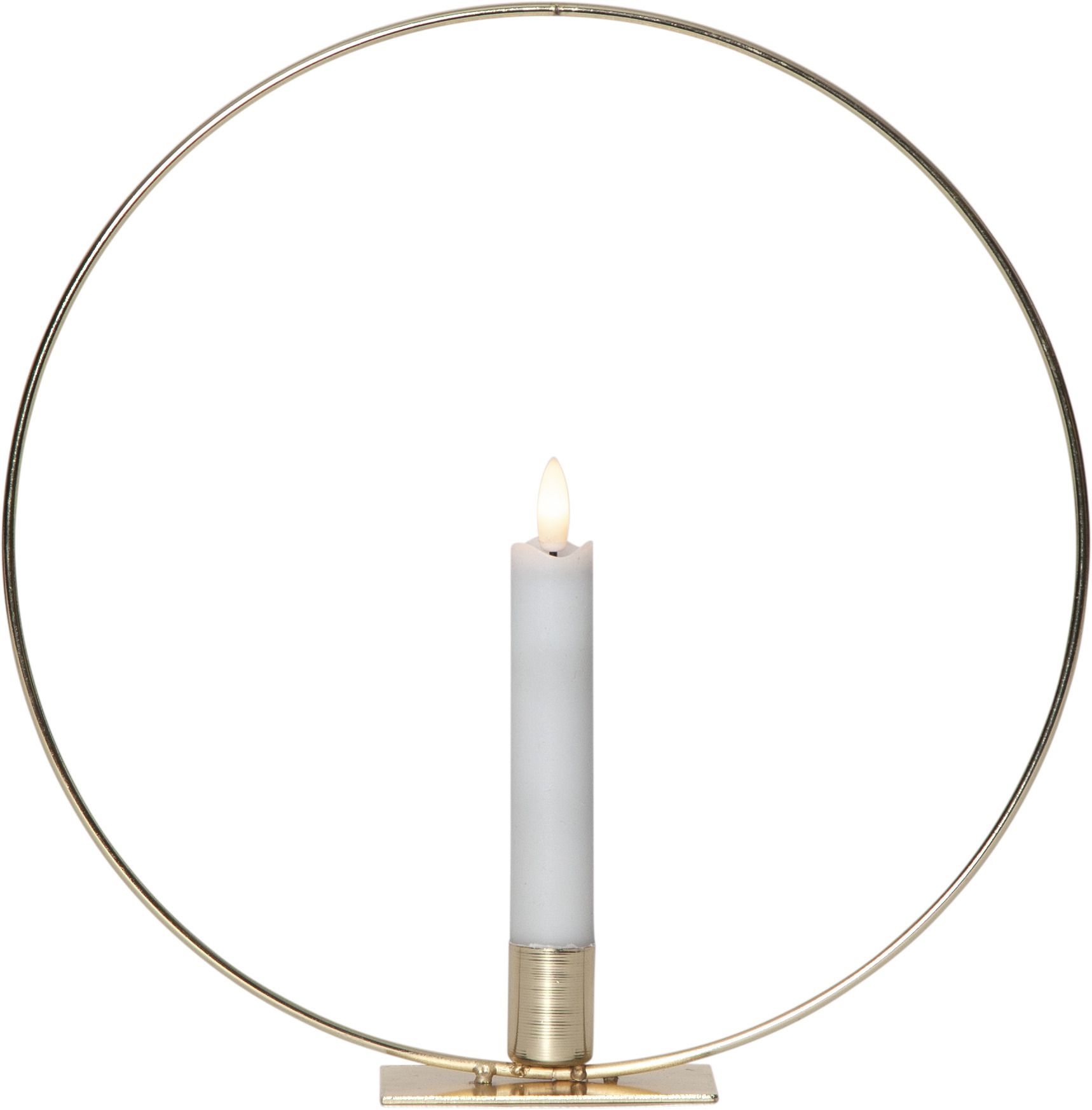 Indoor Decoration Flamme Table - Indoor, Messing, 28cm Höhe, Timerfunktion