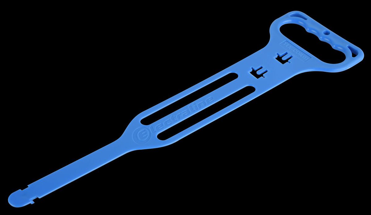 Kabelhalter - Kunststoff blau mit Handgriff bis 30m