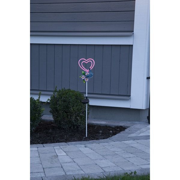 Solar Decoration Linny Heart - IP44, Rot, Dämmerungssensor