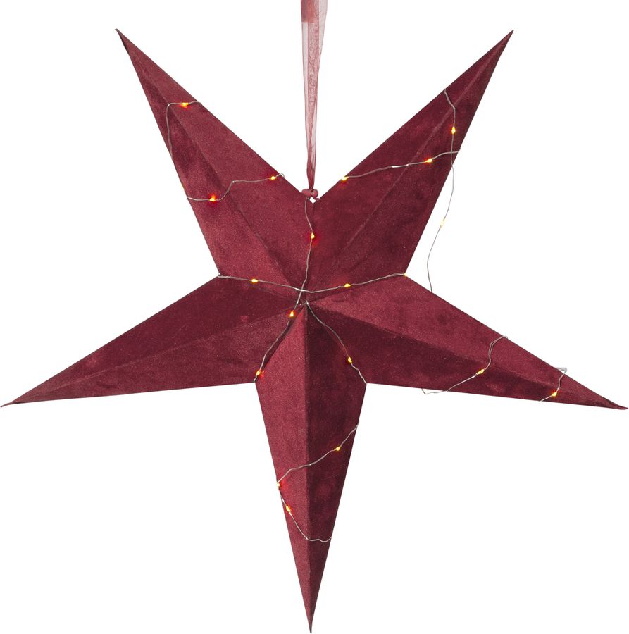 Papier Stern Velvet - IP20, Rot