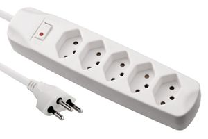 Fix Line Multiprise - 5xT13, 1.5m Kabel, H05VV-F 3G1mm2, weiss, Kinderschutz
