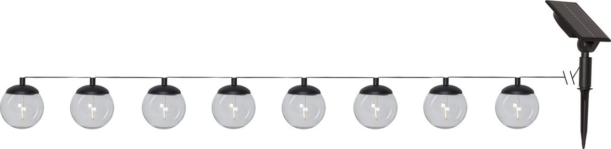 Solar Lichterkette Globe - IP44, Warmweiss, 8 LED's