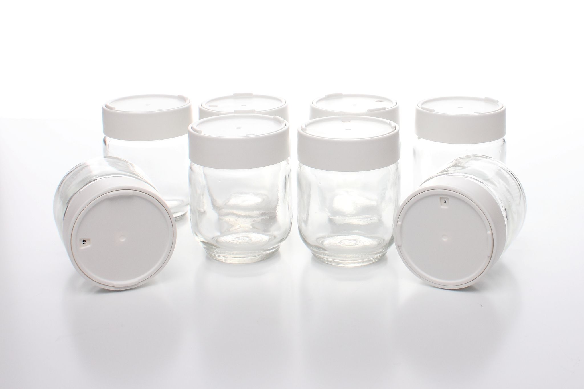 Bocaux de remplacement pour yaourtière JG40, pots de 8 portions - Ersatzgläser für Joghurtbereiter JG 40, 8 Portionsgläser