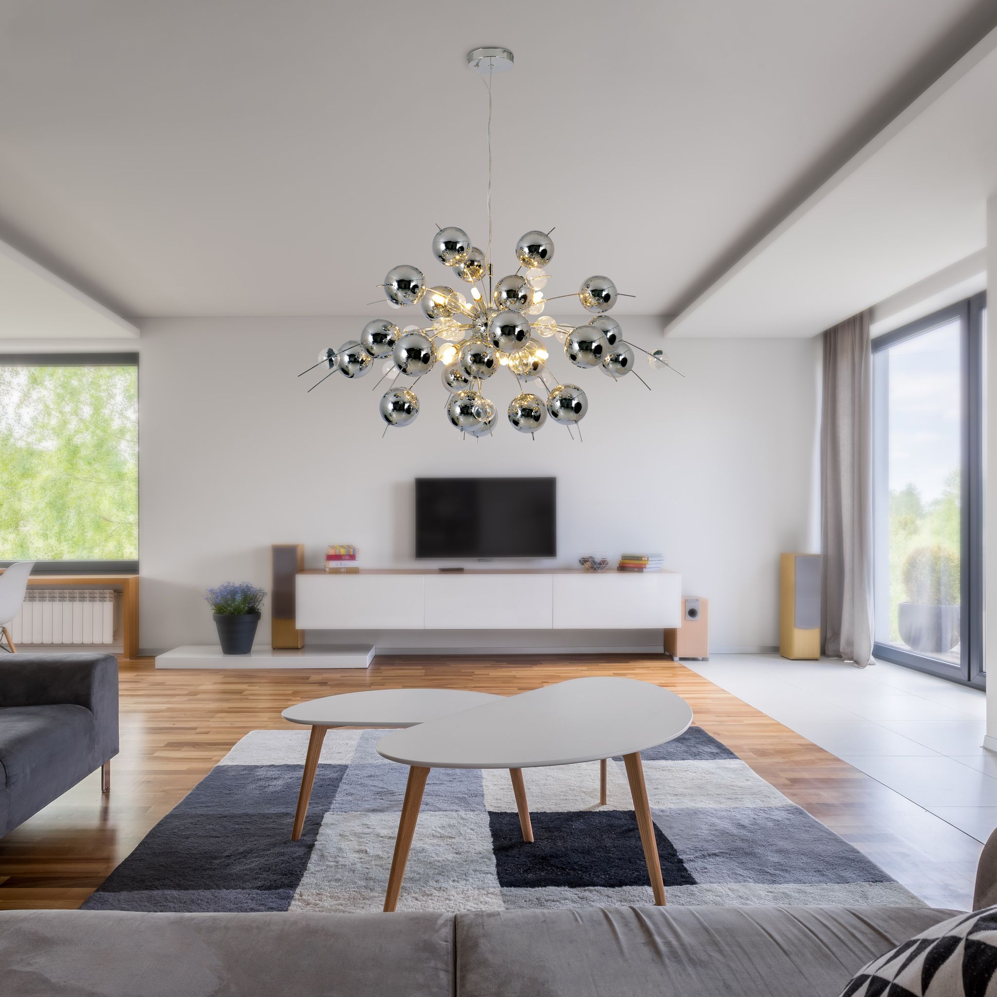 Pendelleuchte Explosion in chrom groß - G9, 200W, IP20