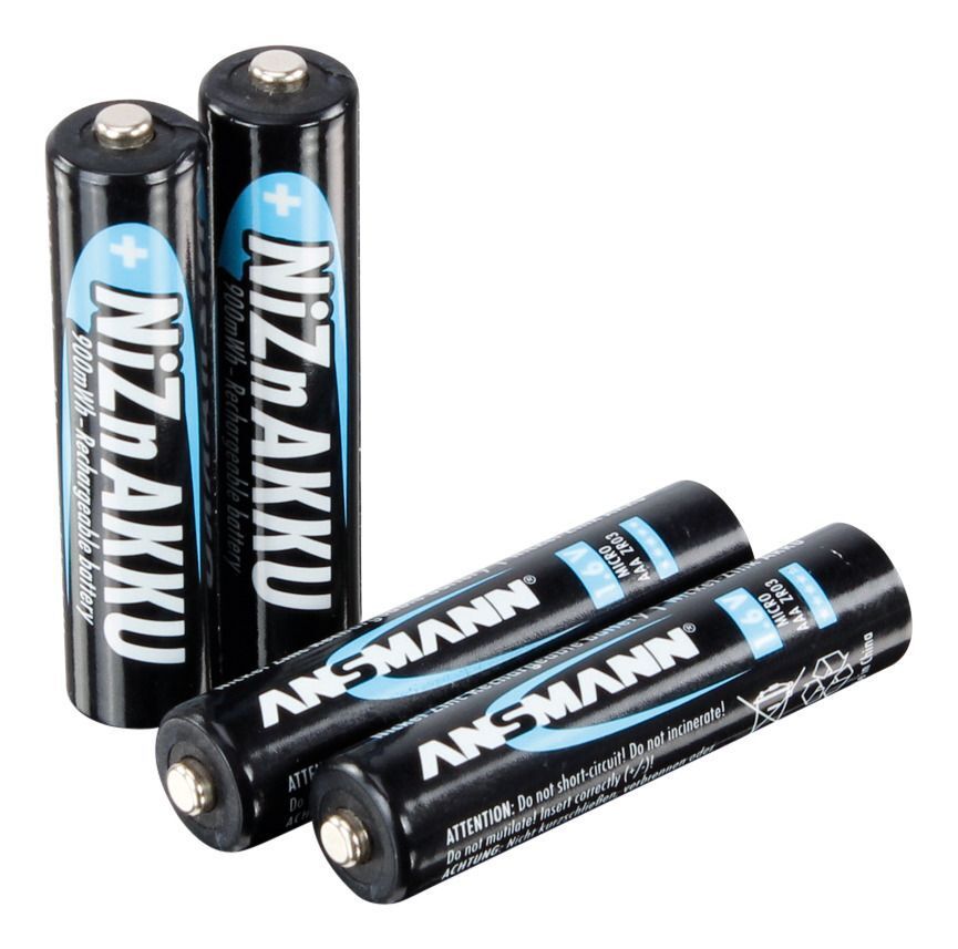 NiZN Akku Micro AAA 900mWh 4er - Micro AAA Akku 550 mAh