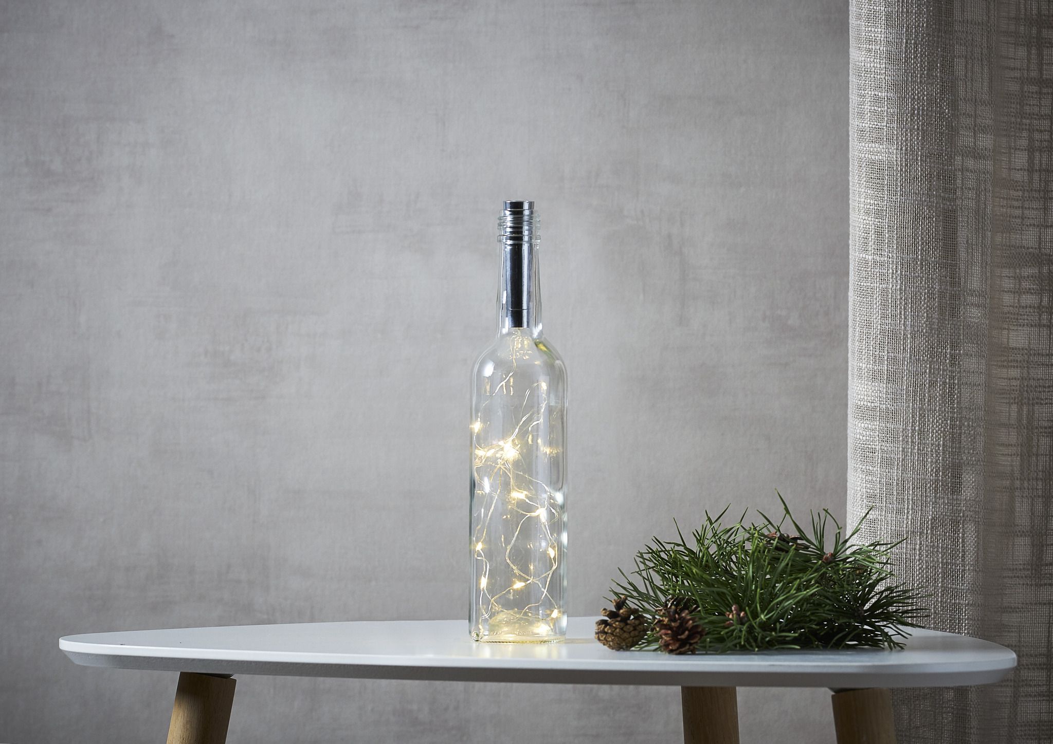 Lichterkette Dew Drop silber - Warmweiss, 15 LED
