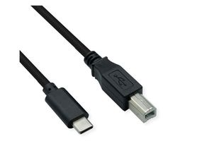 Kabel USB-C auf USB-B - USB 2.0 Typ C Kabel, C - B, ST/ST, schwarz, 1,8 m