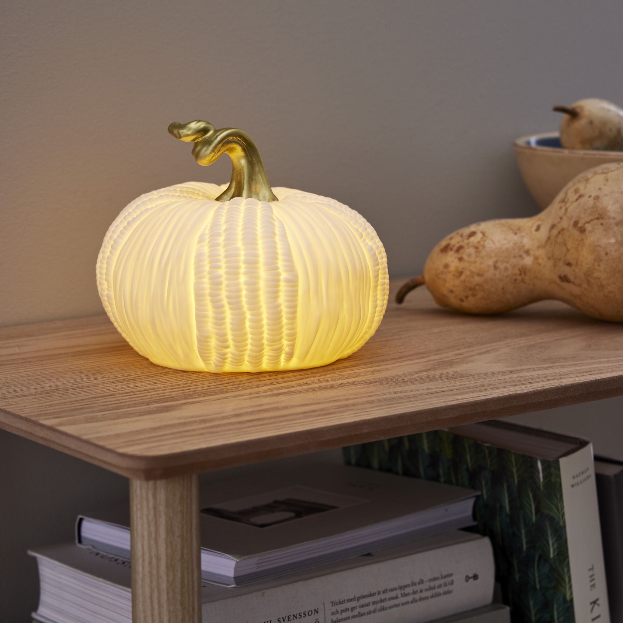 TIsch Decoration Pumpkin - Indoor, Warmweiss, Weiss
