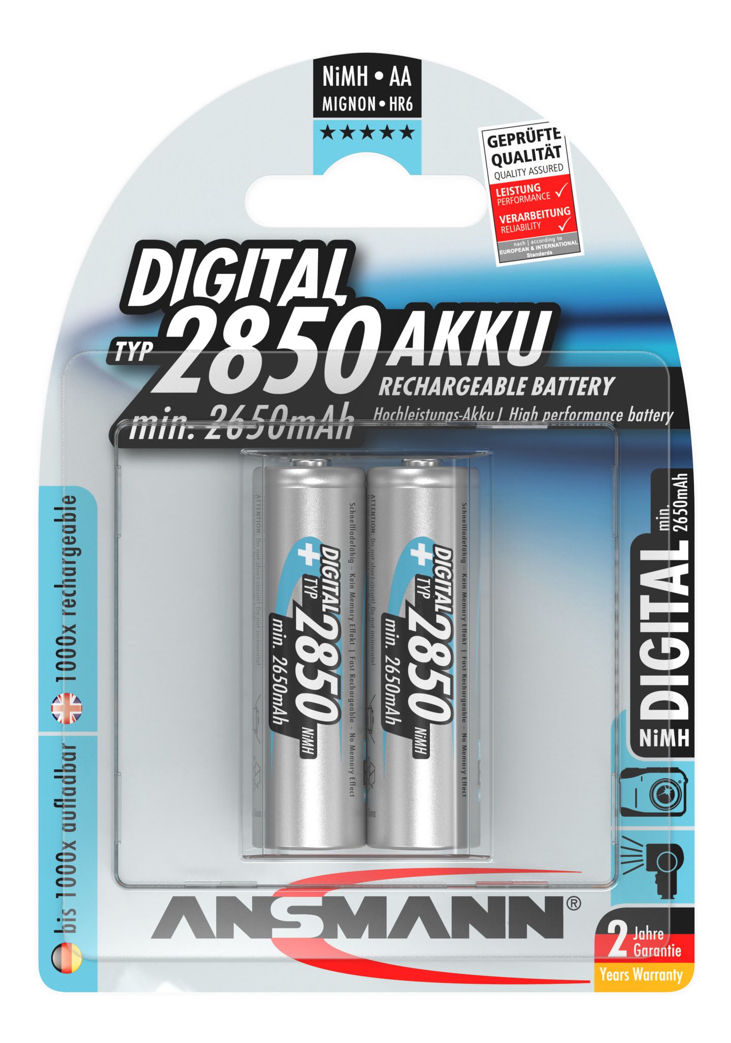 Photo NiMH Akku Mignon AA - Akku NiMH, AA, 1.2V, 2400 mAh
