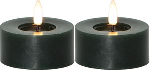 LED Teelicht 2 Pack Flamme Flow - Indoor, Grün, 5.5cm  Höhe, Timerfunktion