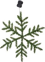 Künstliche Kranz Snowflake - grün, 42 LED's