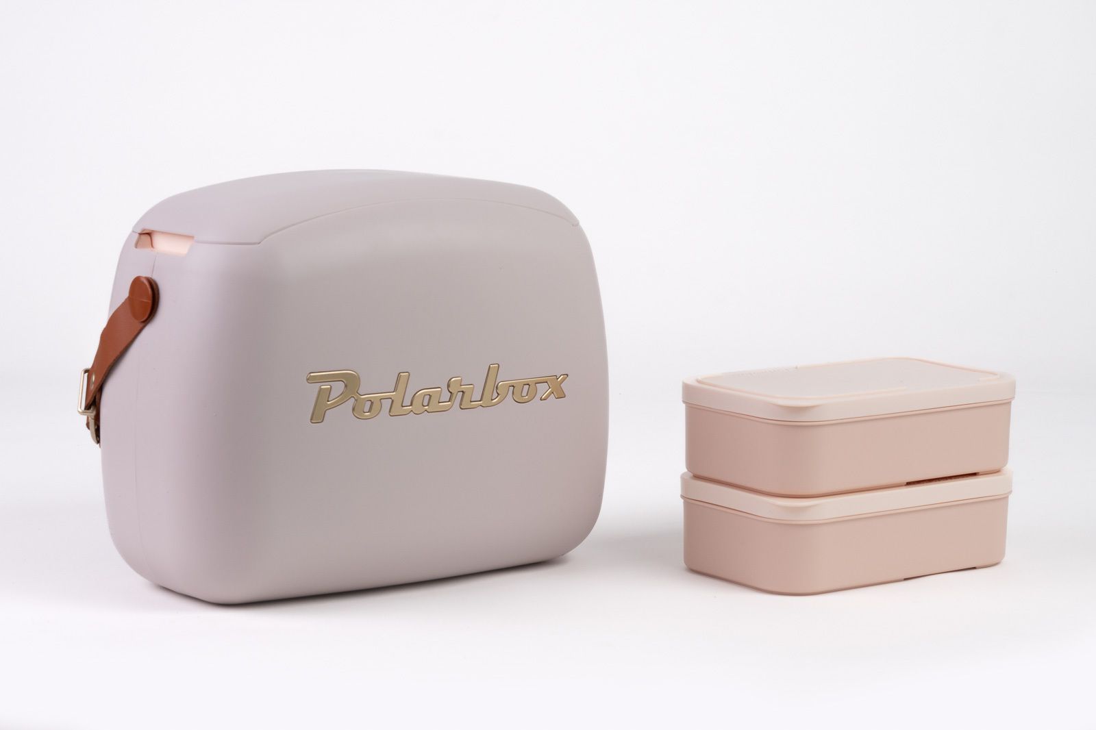 Polarbox CoolerBag pearl 6l inkl. 2 Frischhalte-Dosen 2x nude - Kühlbox, 6l, Vintage Design
