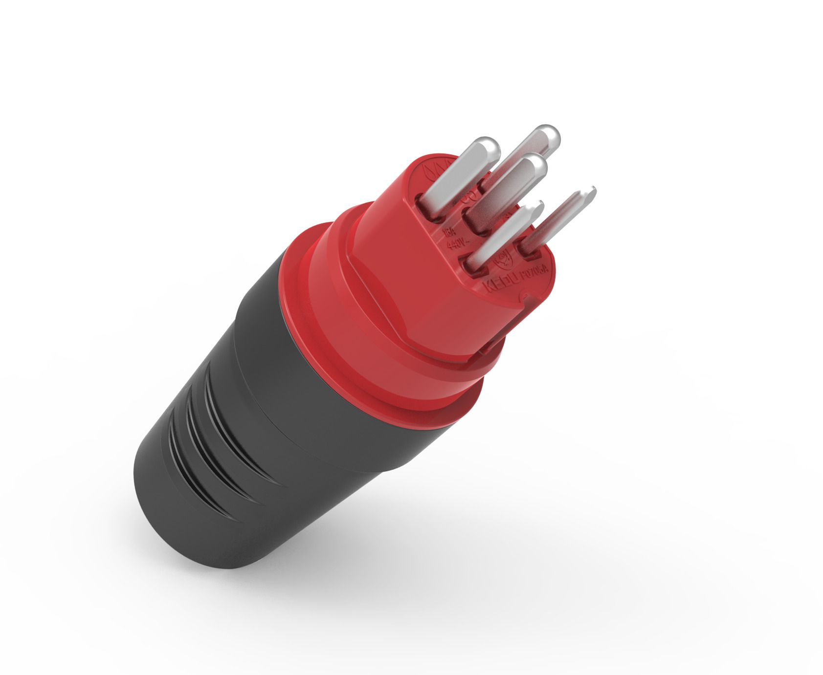 Stecker T25 IP55 schwarz - Stecker Typ 25, 3L+N+PE, 16 A, 440/250 V, , IP55