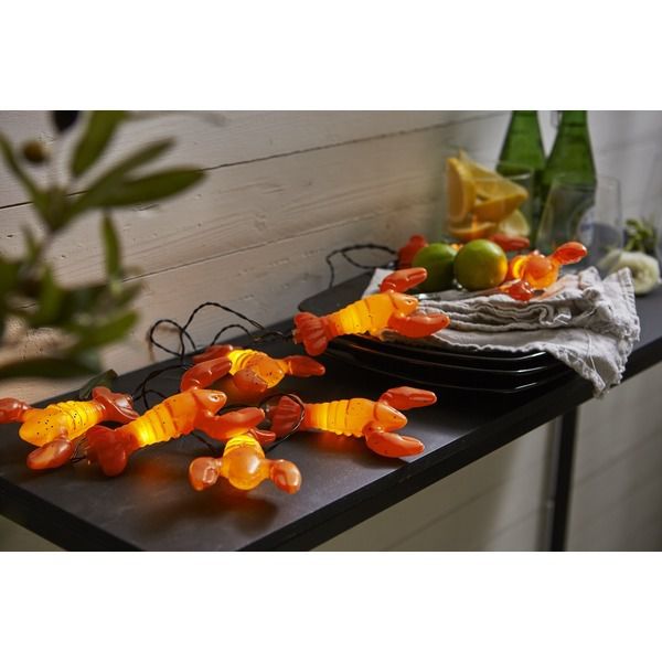 Lichterkette Crayfish Party Batteriebetrieben - IP44, Warmweiss, 8 LED's, 210cm