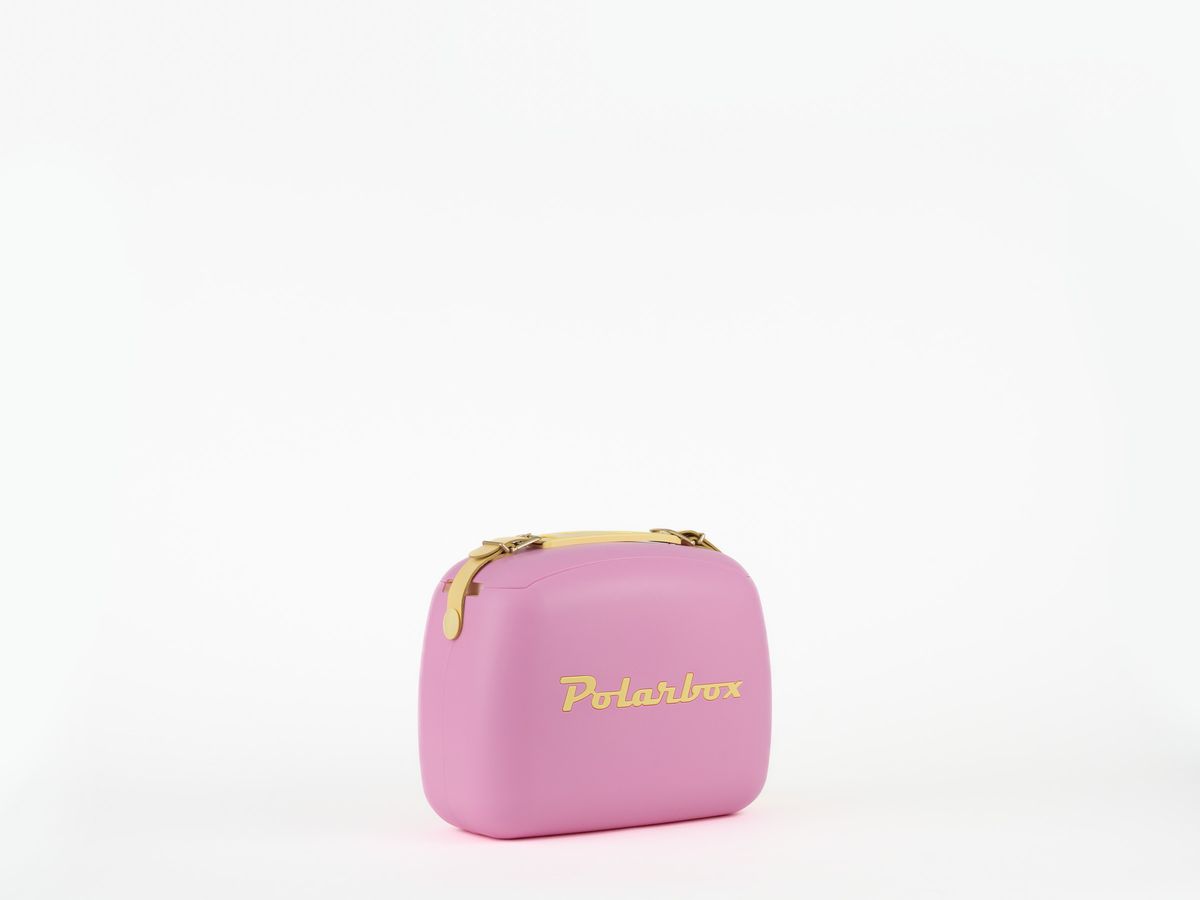 Polarbox CoolerBag bubblegum pink-cyan 6l inkl. 2 Frischhalte-Dosen bubblegum pink & gelb - Kühlbox, 6l, Vintage Design