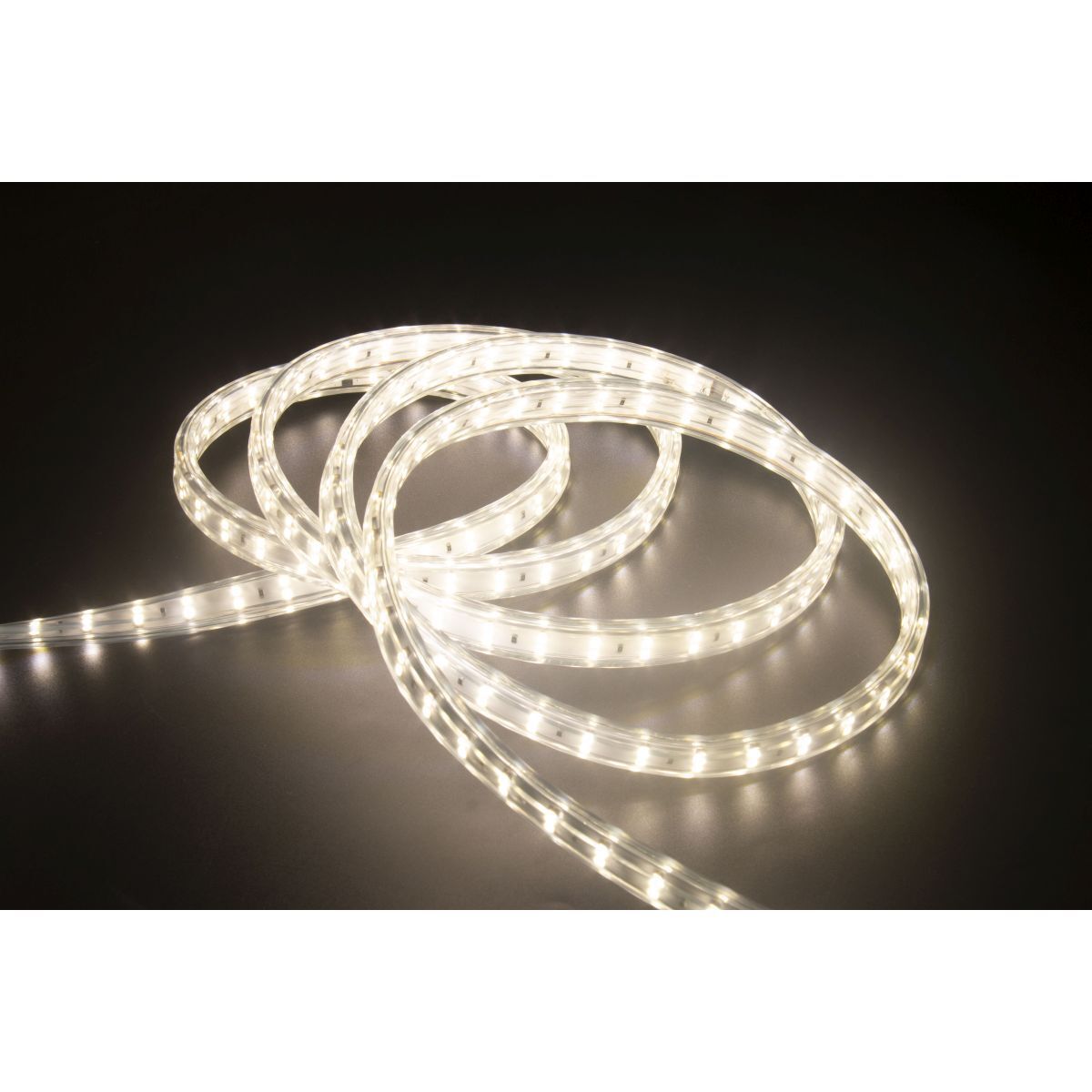 LED Lichtband Strip 50m, beidseitig, auf Kabeltrommel inkl. Anschlusskabel IP55 2-polig - 750W, 65000lm, 4000K, IP65, 120°, CRI >80, transparent, kürzbar, ON/OFF, L=50000mm, B=15.5mm, H=7mm