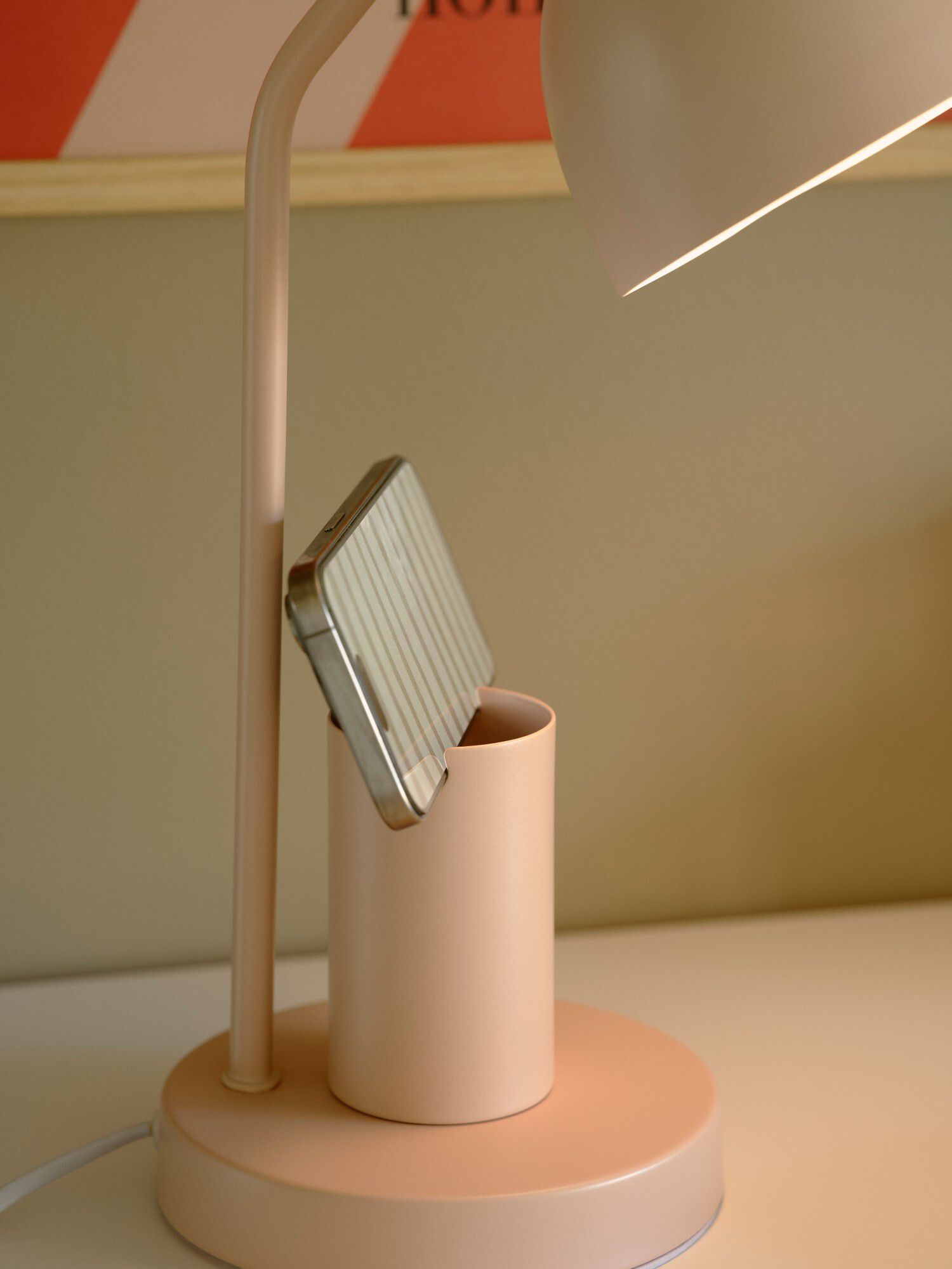Tischleuchte Devone Dusty Rose - 15W, E27, IP20