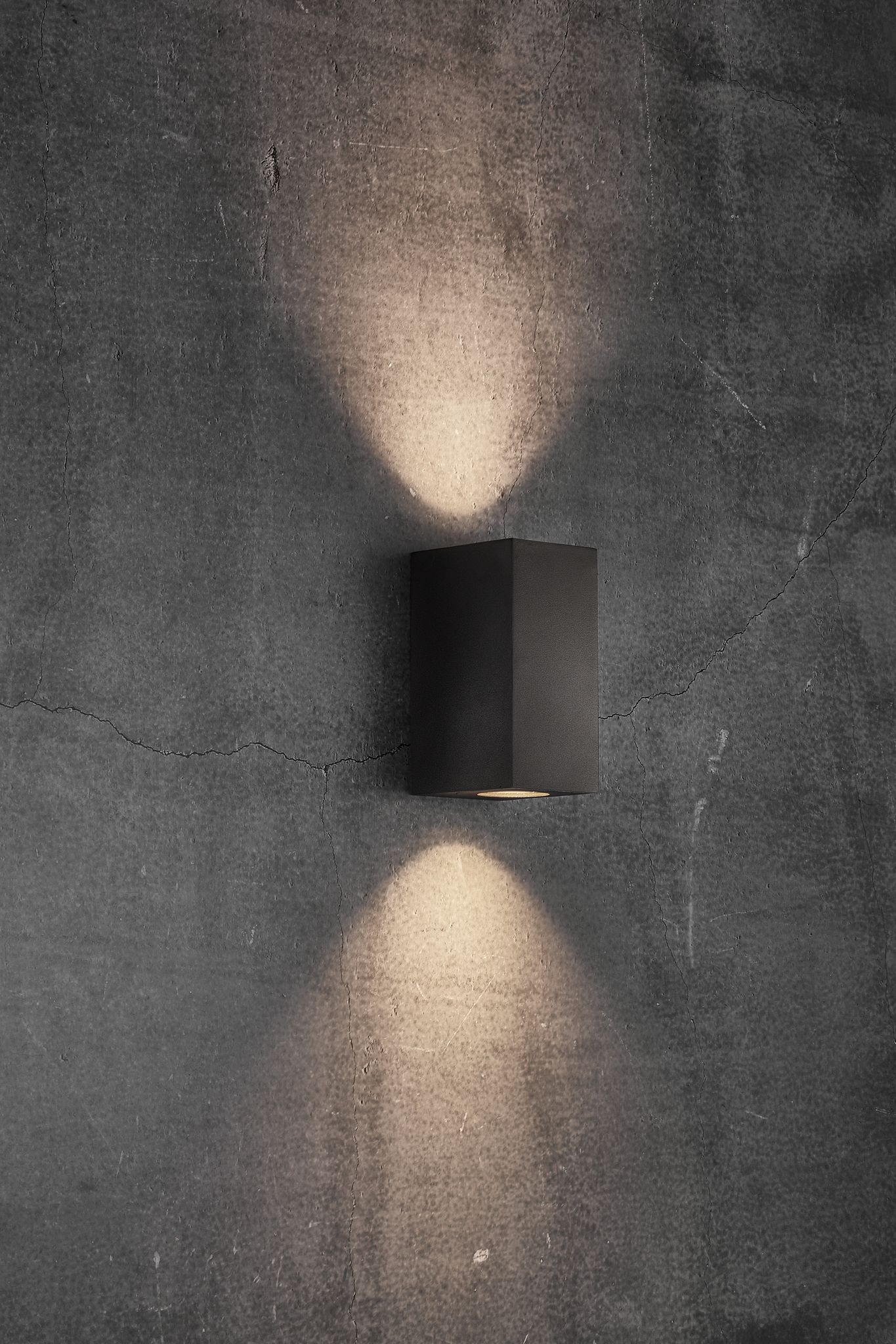 Canto maxi kubi 2, Wandleuchte, Schwarz - GU10, max. 2x28W, IP44