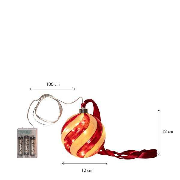 Glas Bauble Polka - IP20, LED
