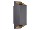 Nico Square 22, Wandleuchte, Schwarz - GU10, IP54, max.25W