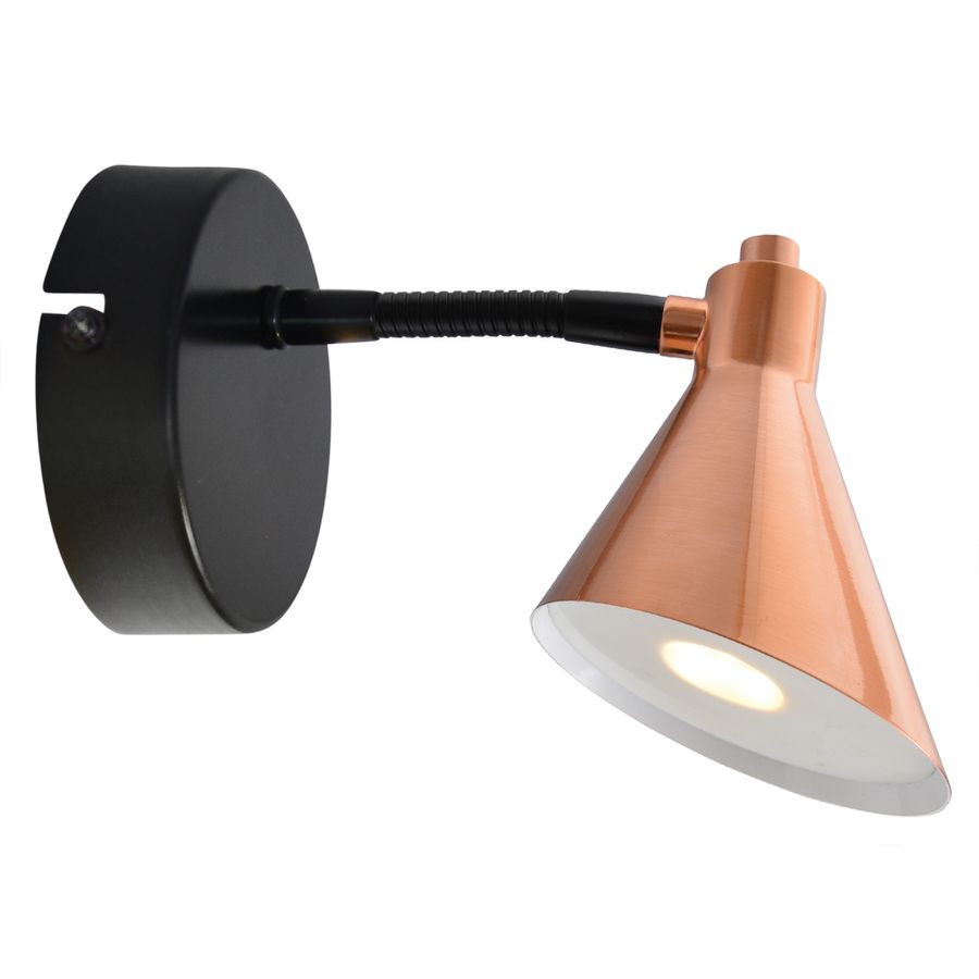 LED Wandleuchte Copper - LED fest verbaut, 3000K, warmweiss