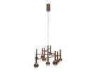 9er LED Pendelleuchte  SINGAPUR : 65cm kupfer - IP20, LED-Modul, Kupfer