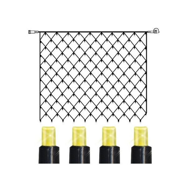 System 24 Extra, Lichternetz, 100x100cm - Schwarz, Warmweiss