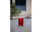 LED Pillar Kerze Flamme Flow - Indoor, Rot, 12.5 cm höhe, Timerfunktion