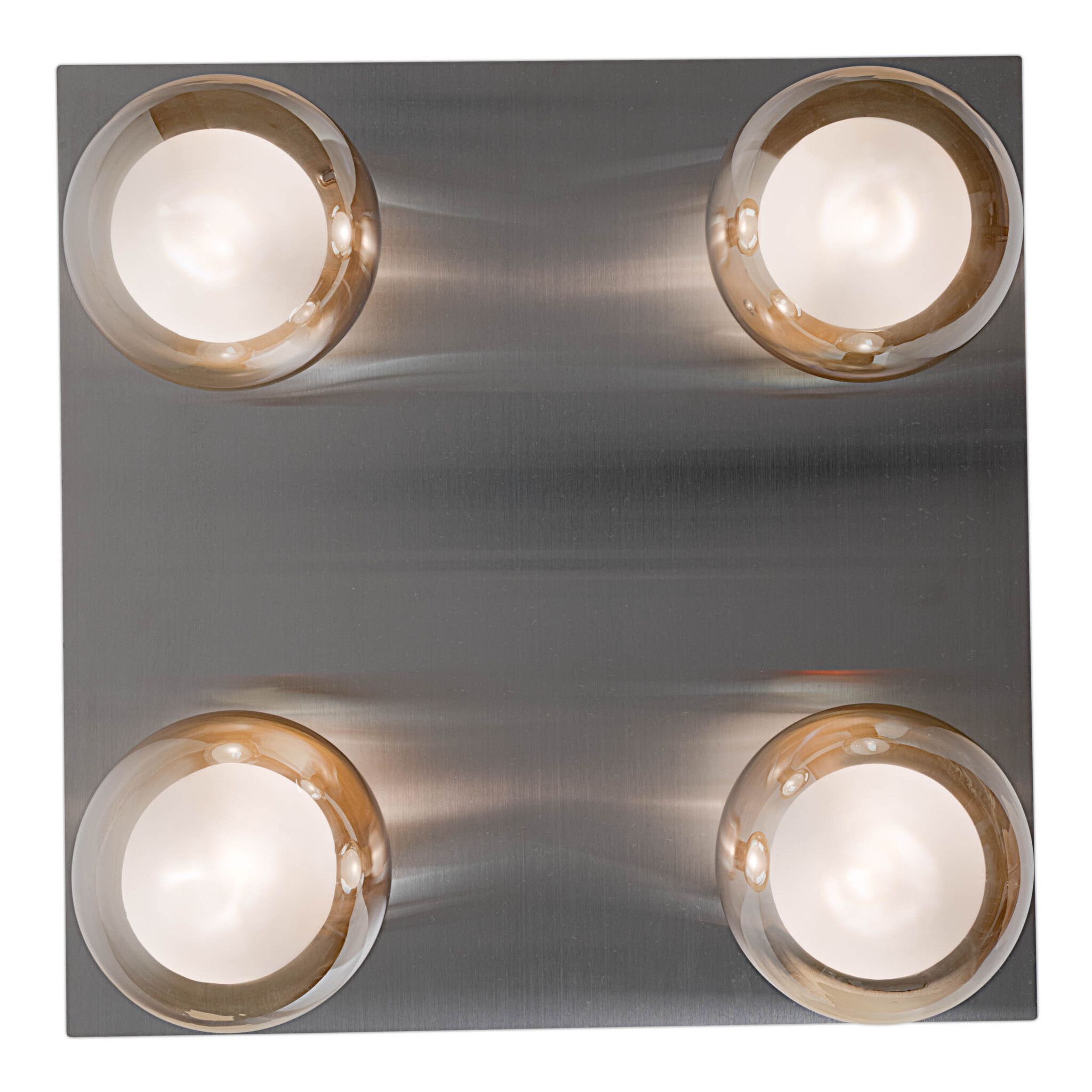 4er Deckenleuchte  DONIKA : 40cm - IP20, G9, Stahl-Blank