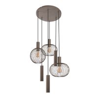 6er Pendelleuchte  TARELLIO  L: 62,4cm beige - IP20, E27, Beige