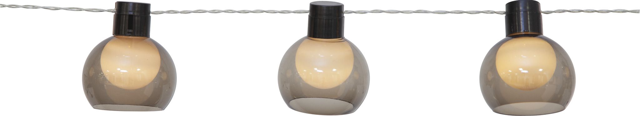 Solar Lichterkette Smoky - Transparent, Lichtfarbe Warmweiss