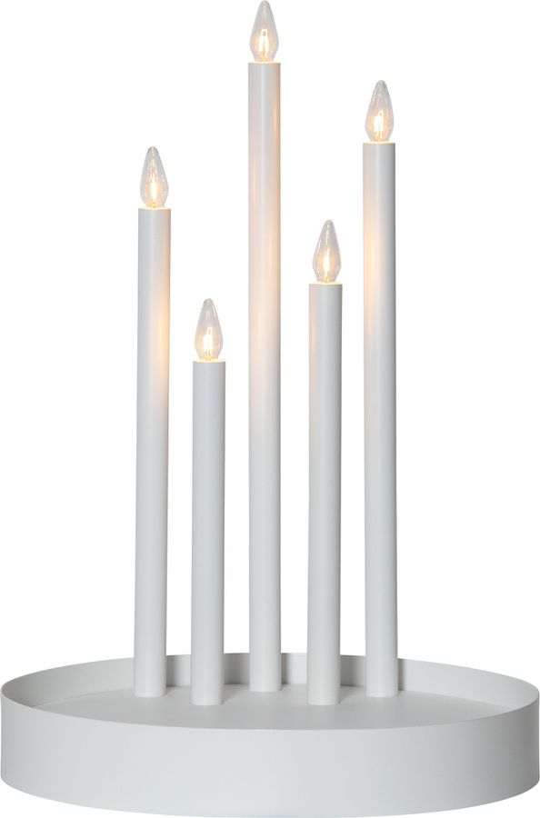 Candlestick Deco weiss - grauweiss, indoor, IP20