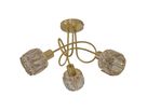 LED Deckenleuchte Josefa (3er Spot) - E14, 3x4W, 3x475lm, 3000K, IP20, gold, nicht dim., inkl. Leuchtmittel, D=380mm, H=240mm