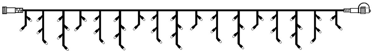 System LED Extra, Icicle, 300x40cm - Schwarz, Warmweiss