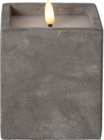 LED Pillar Kerze Flamme Cem - Indoor, Grau, 11 cm höhe, Timerfunktion