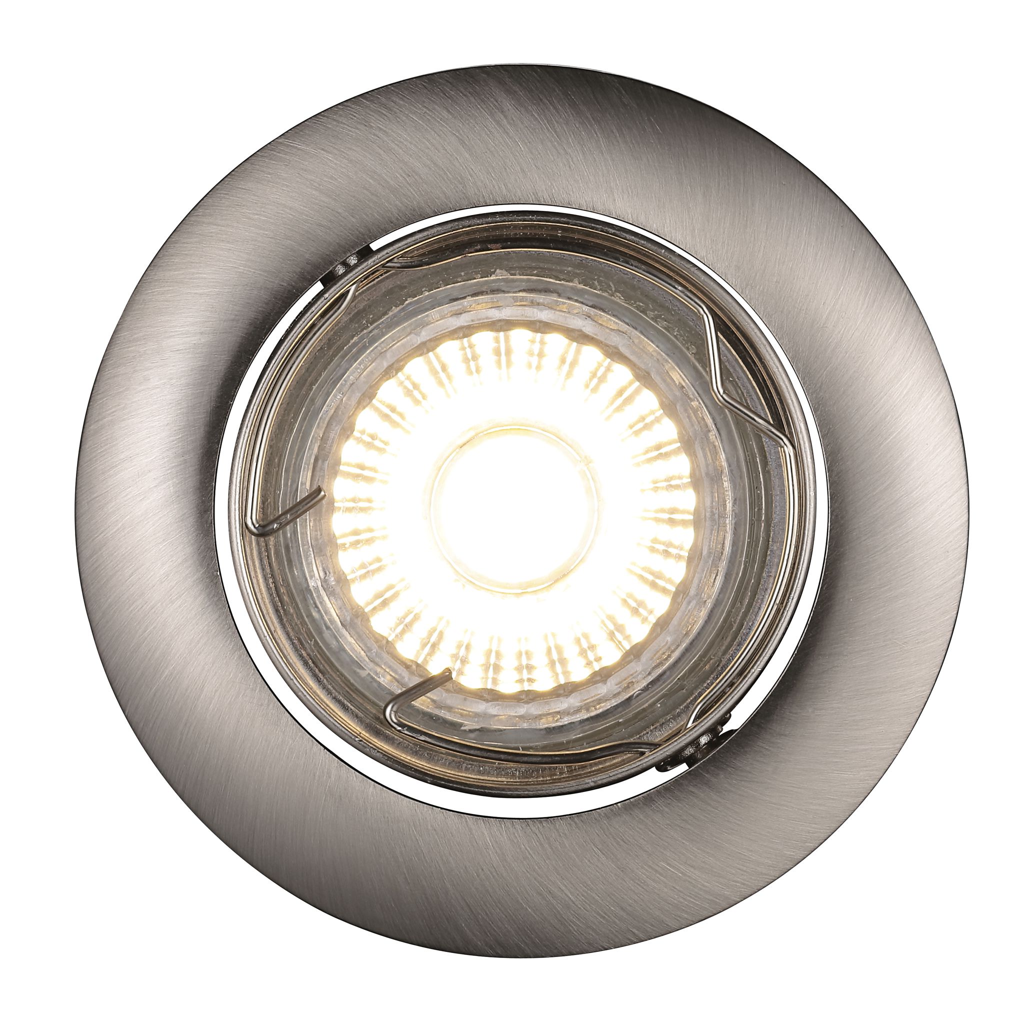 Einbauspot Recess,Gebürsteter Stahl - 3W LED COB, 3000K, IP23, 230V