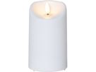 LED Pillar Kerze Flamme - Outdoor, Weiss, 13cm Höhe, Timerfunktion