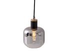 Singel Pendelleuchte FUMOSO - E14, max. 1x40W, IP20, schwarz + holz, nicht dimbar, exkl. Leuchtmittel, D=130mm, H=1200mm